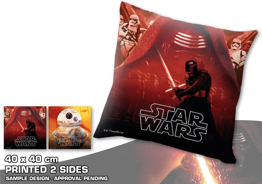 Kids Euroswan swe70260 Cushion 40 Printed Star Wars VII, Cotton, multicolour, 25 x 20 x 7 cm