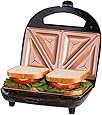 Gotham Steel Sandwich Maker, Toaster and Electric Panini Grill with Ultra Nonstick Copper Surface - Makes 2 Sandwiches in Minutes with Virtually No Clean Up, with Easy Cut Edges and Indicator Lights