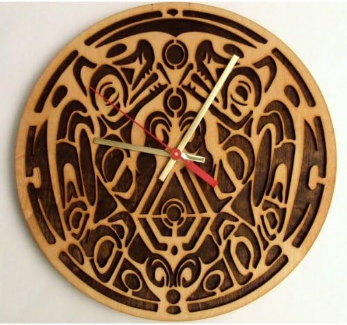 Wave Designs Wolf Pack Tattoo twiligh Clock