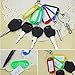 Key ID Tags 50 Pack Luggage Labels Key Fob Split Ring Keyring Keychain Multifunction