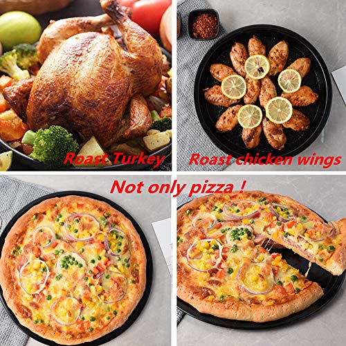 Nonstick Pizza Pan Carbon Steel Pizza Tray Pie Pans (13inch)