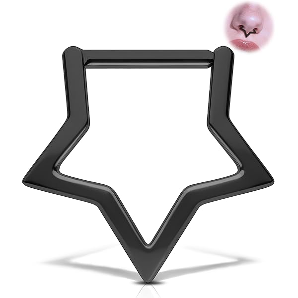 Amazon.com: Melighting 14G Star Septum Ring, Titanium G23 Daith