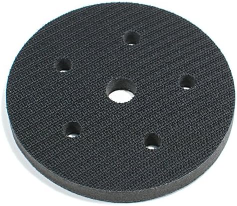 5" - 5 Hole with Center Hole Vacuum Soft Interface Pad - Hook and Loop