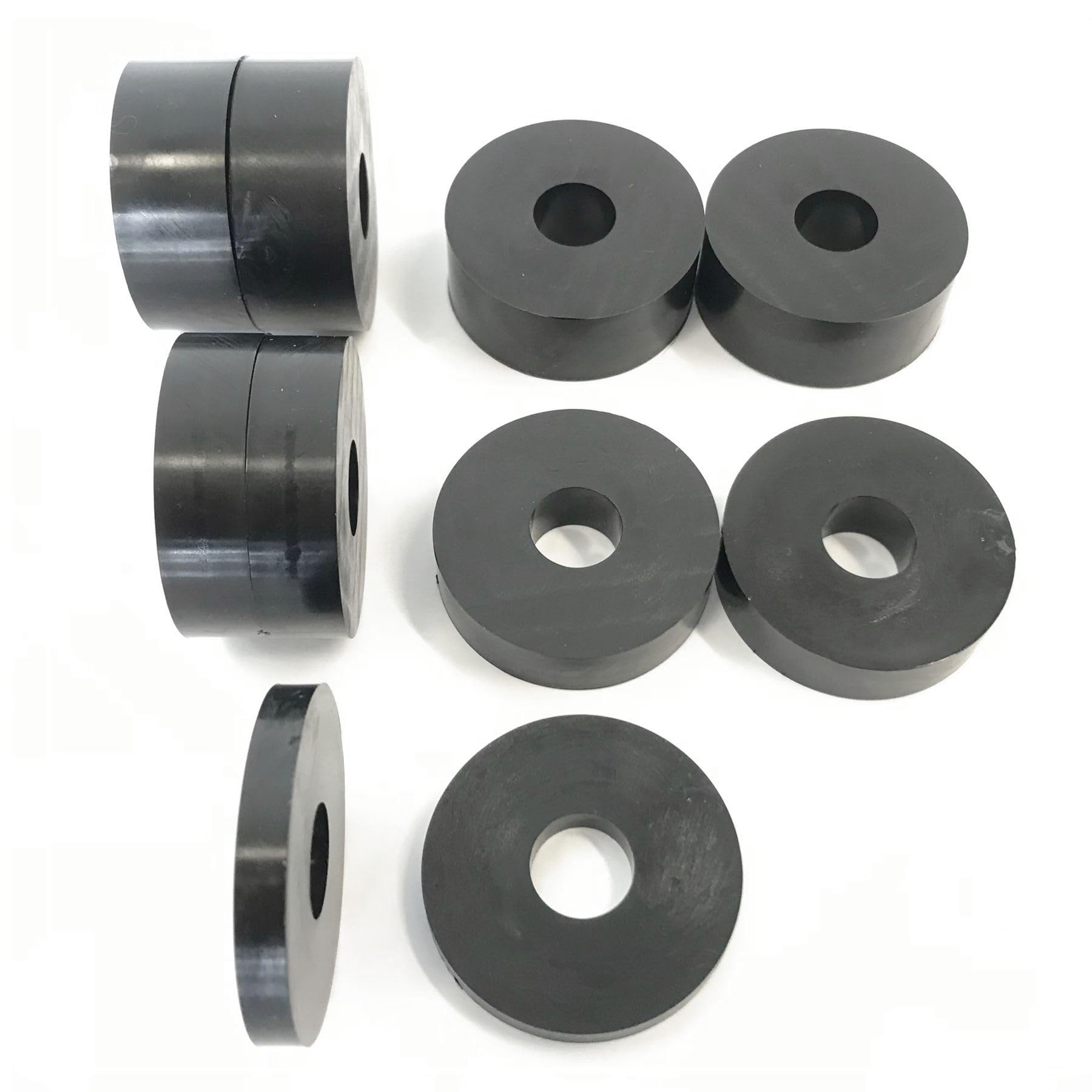 Hawkeng 12mm (M12) Nylon Spacers Standoff Washers (10 Pack) 4 x 15mm, 4 x 10mm, 2 x 5mm - Black