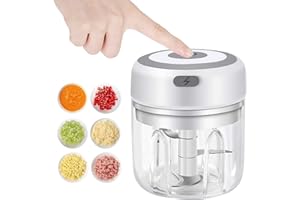 Hviww Electric Mini Garlic Chopper, 250ML USB Mini Food Chopper Garlic Mincer, Vegetable Chopper, Onion Chopper, Portable Sma