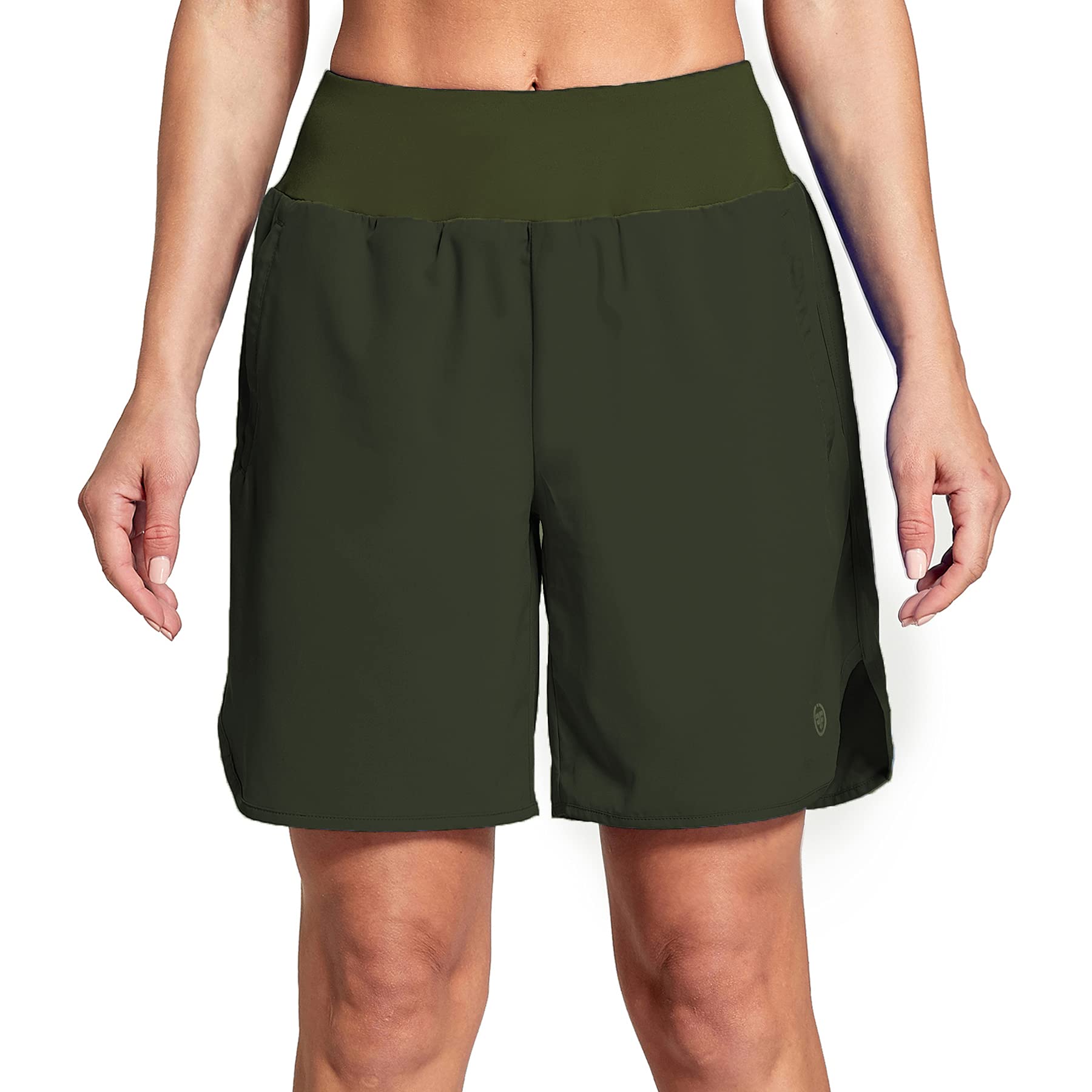 ChinFun Running Shorts for Women 7 Inches Quick Dry Breathable Workout Athletic Gym Sports Shorts with Zipper Pockets