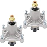 KOOTANS 2 Pack Mower Spindle Assembly for AYP 174356 174358 Husqvarna 532174356 587125201 532174358 Z246 GTH2548 GT2248 GTH2248 YTH1848XP YTH2448 YTH2748, Fits AYP 48" Decks 2002 (with Bolts, Zerk)