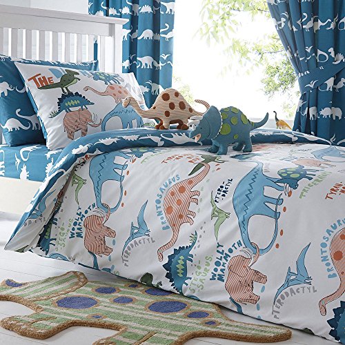 Lausonhouse Dinosaur Duvet Cover Set , 100 Cotton Dinosaur Print Duvet