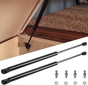 HUOPO 20 Inch 100lb/445N Gas Shock Strut Spring Lift Support For Rv Bed Door Heavy Lid Basement Door Floor Hatch Set Of 2 With Mounting Bracket HUOPO 20 Inch 100lb/445N Gas Shock Strut Spring Lift Support For Rv Bed Door Heavy Lid Basement Door Floor Hatch Set Of 2 With Mounting Bracket