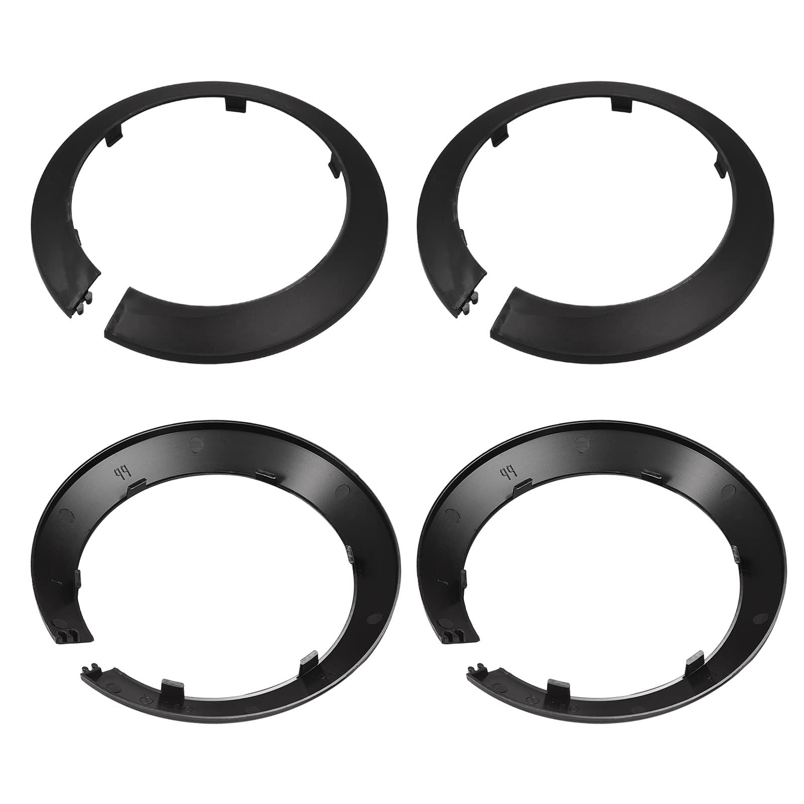 DTGN 154x15mm(DxT) Pipe Cover Decoration - 4Pack - Good for Bathroom Kitchen 114mm Dia Pipe - PP Plastic Escutcheon - Black