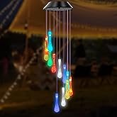 Bolunlun Solar Wind Chimes, Garden Outdoor Decorative Color-Changing Lights, is The Best Gift for mom, Grandma, Children