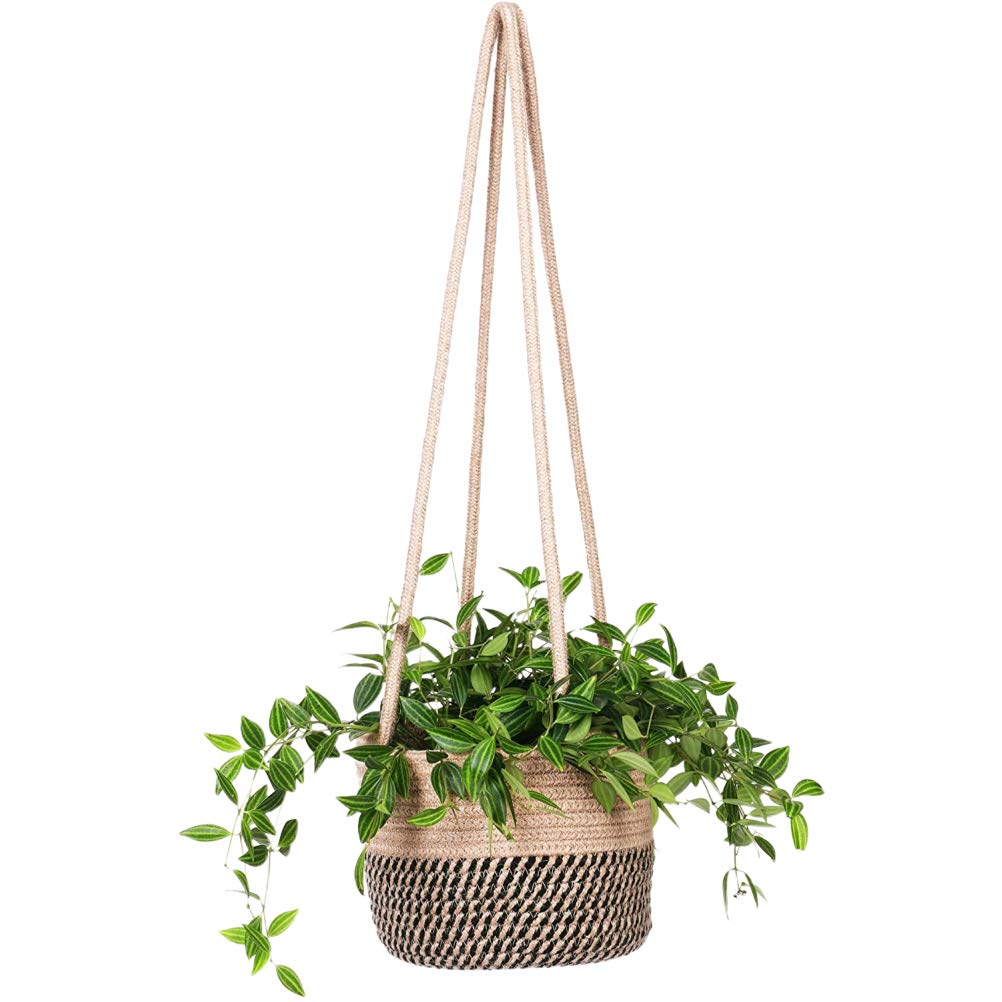 Smosyo Macrame hanging basket plant hanger-hanging flower pot with cotton rope plant holder plant hanger flower pot hanger for indoor outdoor wall decoration