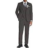COOFANDY Men's 3 Piece Linen Suits Casual Lightweight Blazer Jackets Vest Pants Set for Wedding Business Prom
