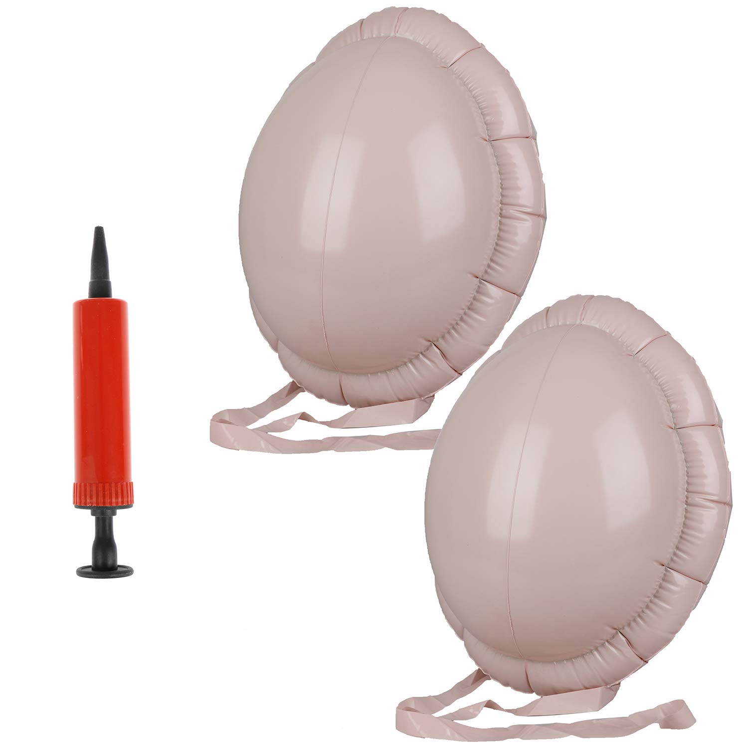 LOCOLO 2PCS Santa Inflatable Big Belly Pregnant Woman Fake Belly Santa Claus Beer Belly With Mini Inflator Halloween Costume Accessories Christmas Costume Fat Suit Padding