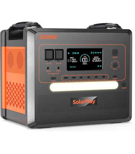 Amazon.com : SolarPlay 2500W Portable Power Station 2304Wh(Peak