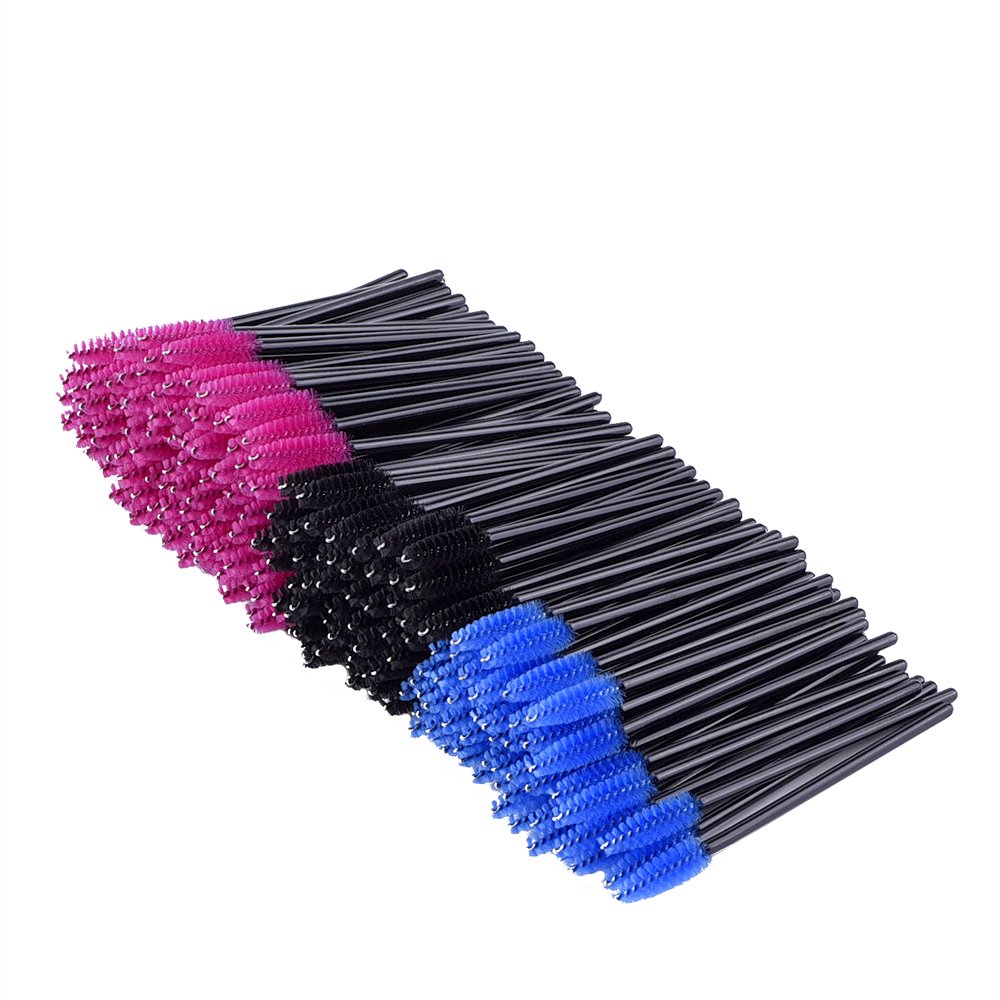 eBoot 200 Pieces Multicolor Disposable Mascara Wands Eyelash Brushes Eye Lash Makeup Applicators Brush Kit