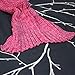 Mermaid Blanket for Kids and Adult, SEANUT Mermaid Sleeping Bag Blanket Cable Knitted (Purple-pink)