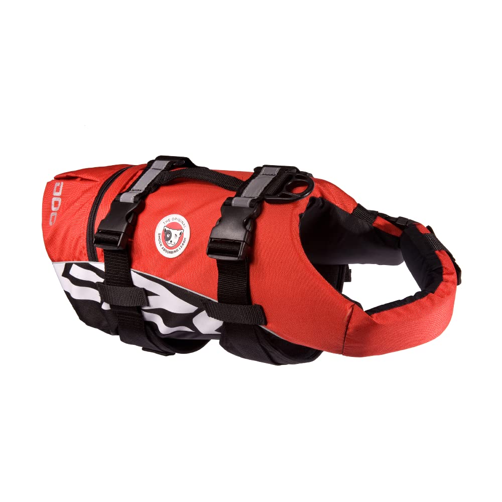 EZYDOG Doggy Flotation Device Life Jacket | Boating, Dog Friendly, Paddle Board, Superior Buoyancy, Rescue Handle, High Visibility, Lifejacket (XL, Red)