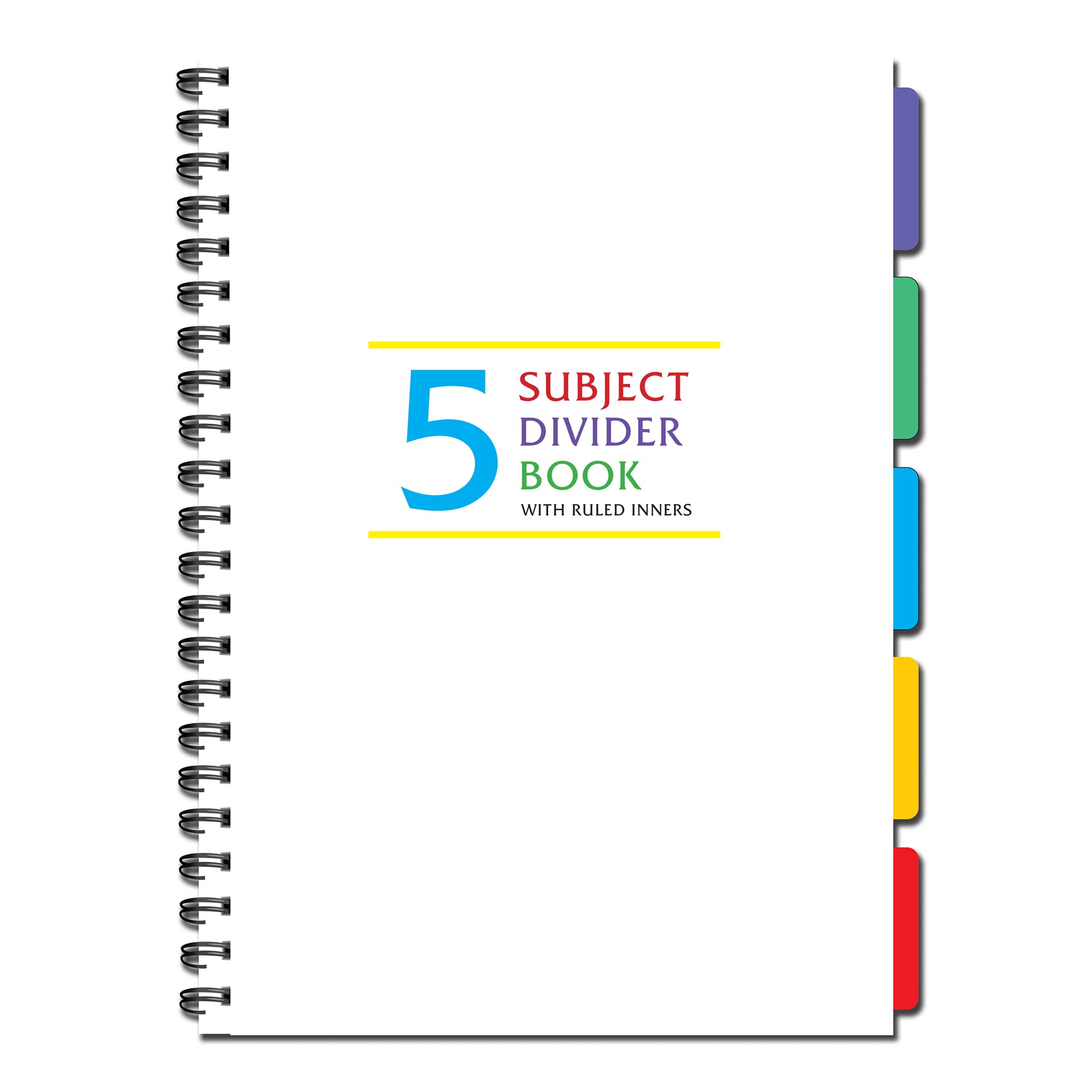 Cherry Subject Divider Lined/Ruled Sections Project Book B5 (176 millimetres x 250 millimetres) 100 Pages Total with 5 Dividers per Book