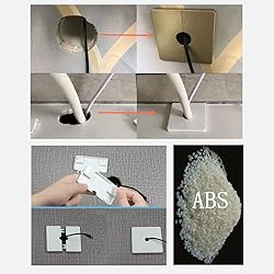Tsnamay 2 Pcs Wall Split Flange, ABS Square