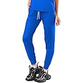 Meidiero Scrubs Pants for Women, Soft Stretch Jogger Pants with 3 Pockets, Yoga Waistband, Semi-Slim Fit Women's Scrub Pant