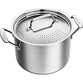 Cuisinart 766S-22 6 Qt. Stainless Steel Pasta Pot w/Straining Cover Chef's-Classic-Stainless-Cookware-Collection, 6-Quart