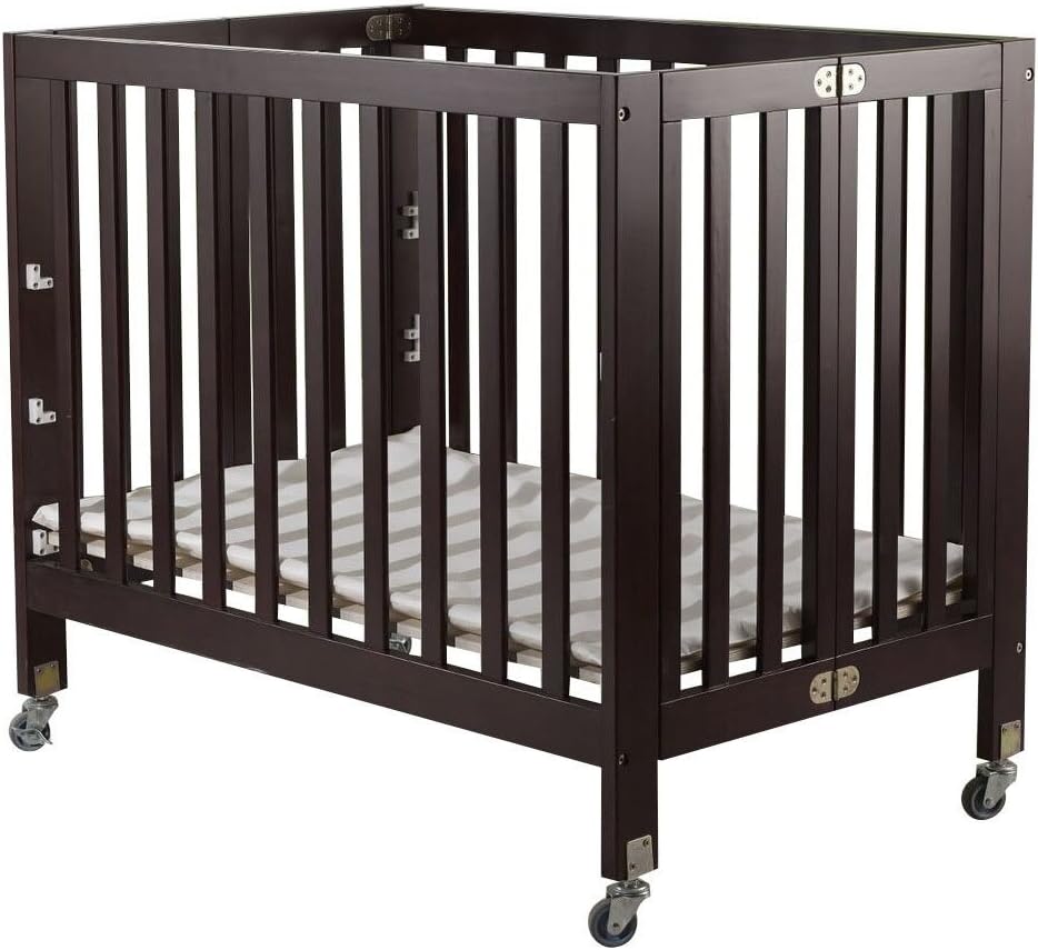 Orbelle Trading Roxy Three Level Portable Crib, Espresso
