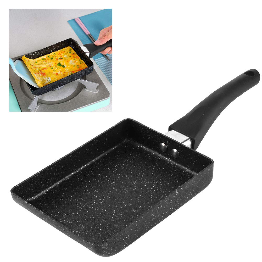 Square Egg Frying Pan, Tamagoyaki Japanese Omelette Pan Non-Stick Ceramic Coating Mini Frying Cooker Compatible with Gas Stove Induction Hob