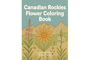Canadian Rockies Flower Coloring Book
