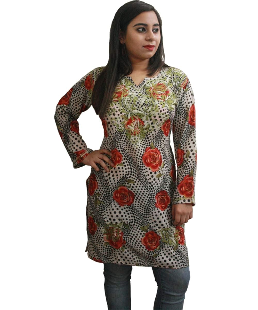 chikankari kurti with jeans