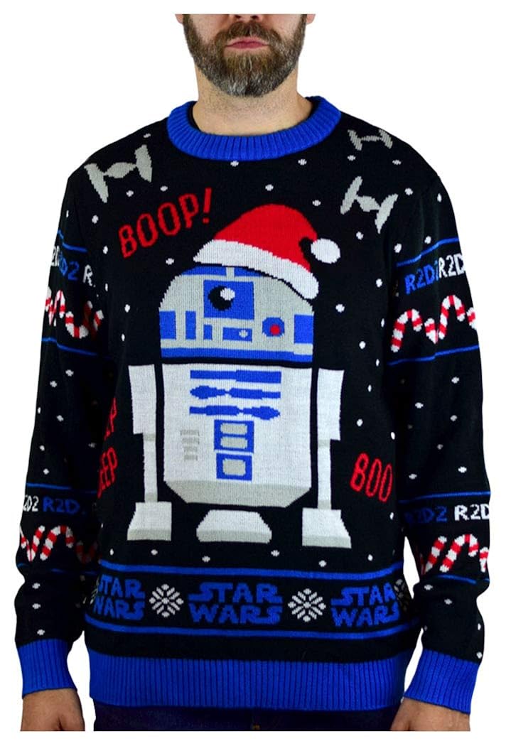 Star Wars Sweater R2D2 Ugly Christmas Sweater Men Women Holiday Sweater