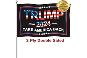 AMAZING FLAG KINGDOM Trump 2024 Flag 3x5 Outdoor Made in usa Double Sided 3ply Take America Back Donald Trump Flags 2024 Heavy Duty for President Trump Flags with 2 Brass Grommets Fade Resistant for Indoor Outside Decorations