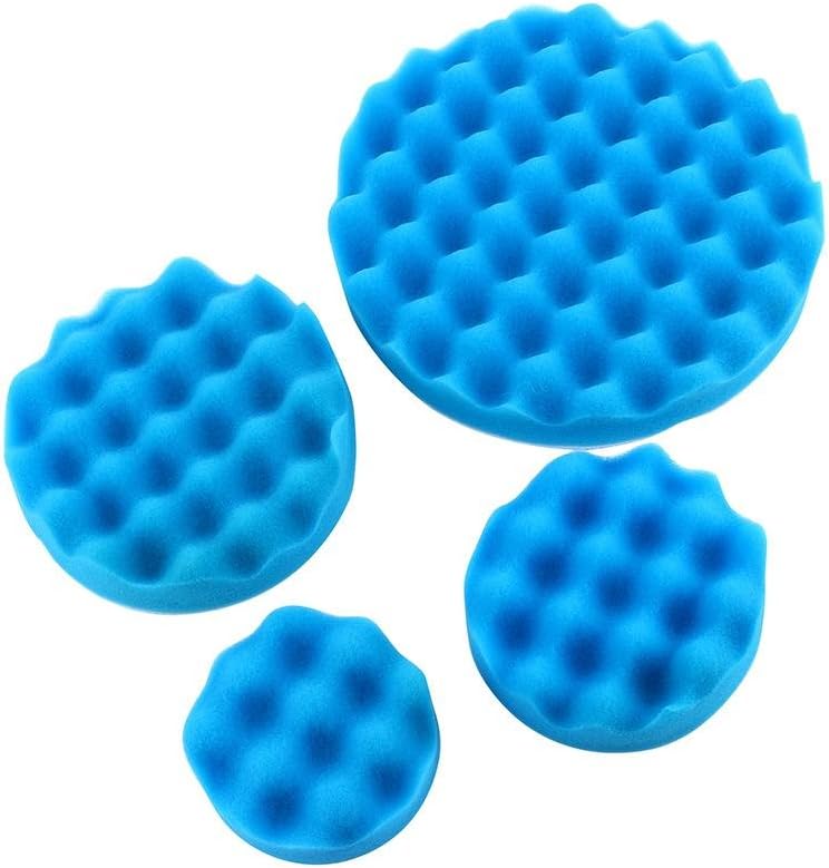 4 pcs Sponge Buff Polishing Pads, Keenso 7'' Car Foam Waxing Buffing Waxing Buff Polisher Pad Set Auto Body Repair - Image 4