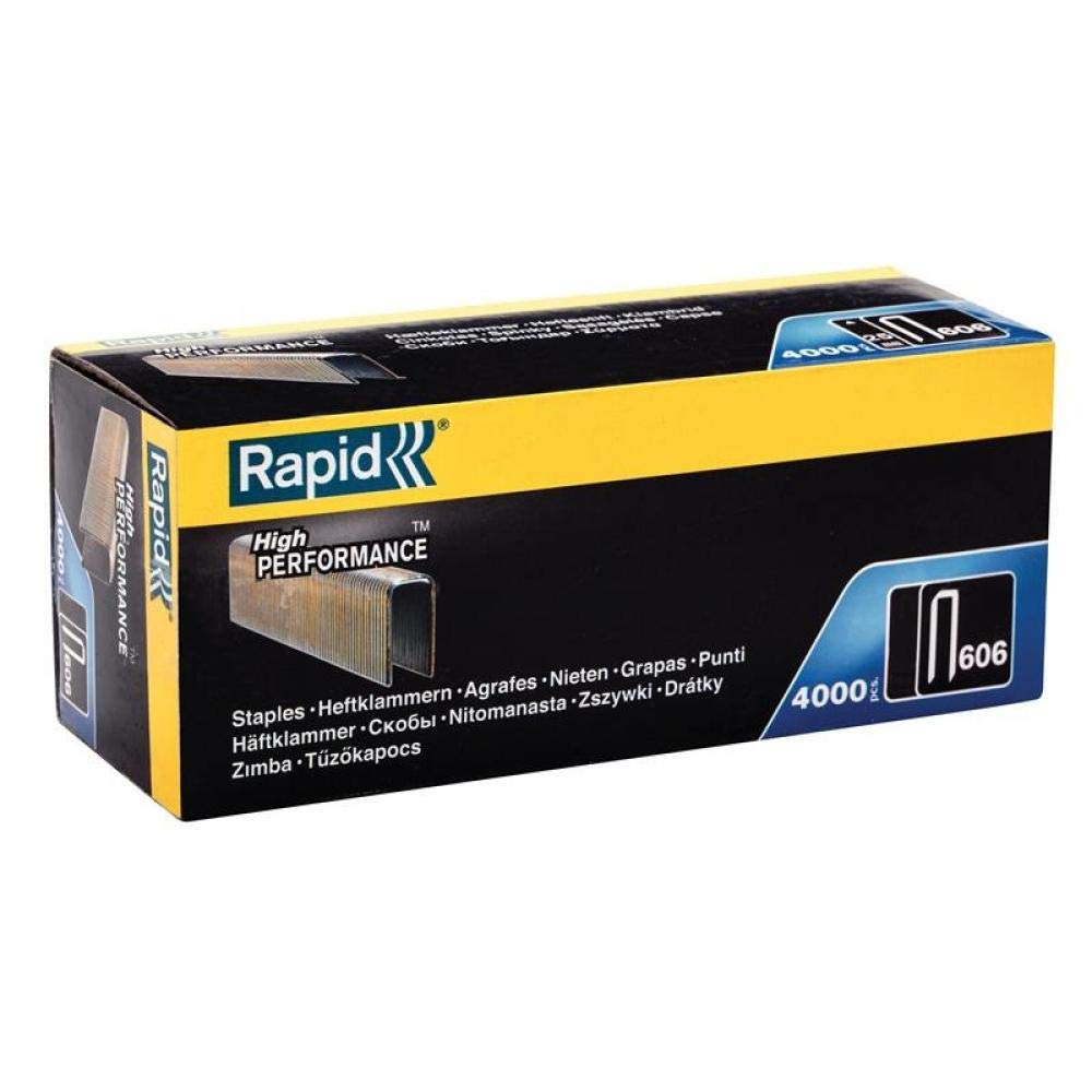 Rapid High Performance No.606 Resin Coated Narrow Staples, Leg Length: 30 mm, 40109380 - 4000 Pieces