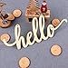 Hello Wood Sign Wall Decor Wooden Letters DIY Block Words Sign Art Decor(35x14x0.5cm)