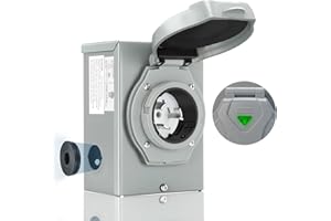 Magula Pre-Drilled Generator Inlet Box SS2-50P, CS6375 Inlet Box for 3 Prong Generator Cord,12500 Watts,125/250 Volt, NEMA PB50, Weatherproof, Outdoor Use, ETL Listed