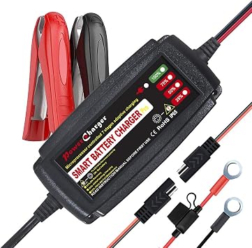 Amazon Com 12v 5a Smart Car Battery Charger Automatic Portable Battery Maintainer And Trickle Charger Fast Charging For Motorcycle Truck Marine Boat Lawn Mower Suv Atv Rv Sla Agm Gel Wet And More