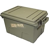 MTM ACR7-18 Ammo Crate Utility Box, Ammo, survival or hunting gear storage, O-Ring seal for water resistant dry storage, Double padlock tabbed for security, Carries 65lbs of gear, Army Green