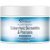 DR.Afanyr Seborrheic Dermatitis Psoriasis Care Cream - Dry Scalp Face & Body Moisturizer with Anti Itch & Dandruff Relief, Daily Soothing Skin Care for Men & Women