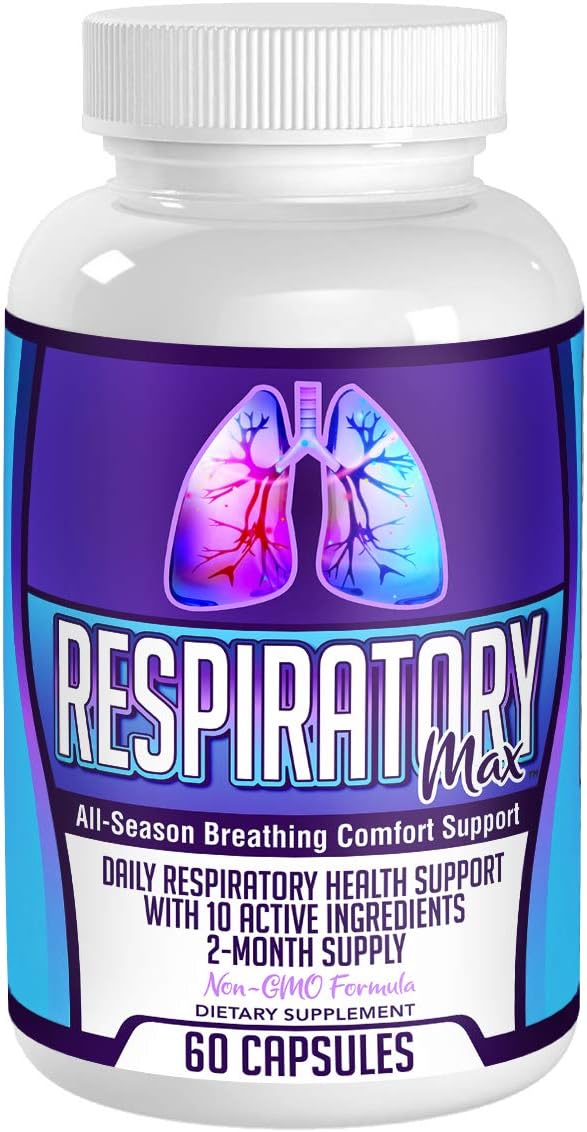 Respiratory-MAX: Respiratory Support Supplement / Lung Health Supplements - 60 Capsules: Health & Personal Care