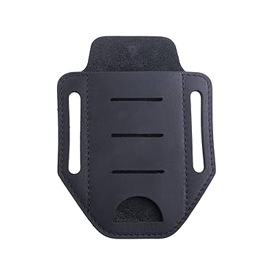 VIPERADE EDC läderhölje för kniv / ficklampa / taktisk penna / verktyg och EDC-utrustning, handgjord ficka EDC Oragnizer läderhölje, en fickbältehölje ( Svart )