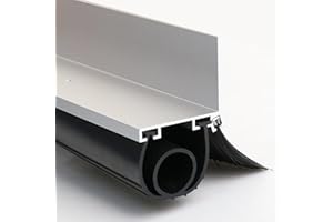 Duzzy Universal Garage Door Seals Kits, Weatherproofing Garage Door Seals Bottom Rubber with Brush and Aluminum Track Retainer Base Kit, U Shape+O Ring Heavy Duty Weatherproof Parts Kits (16.5 Feet)