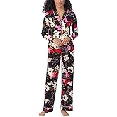 Room Service Womens 2-Piece Shawl Collar Pajama Set