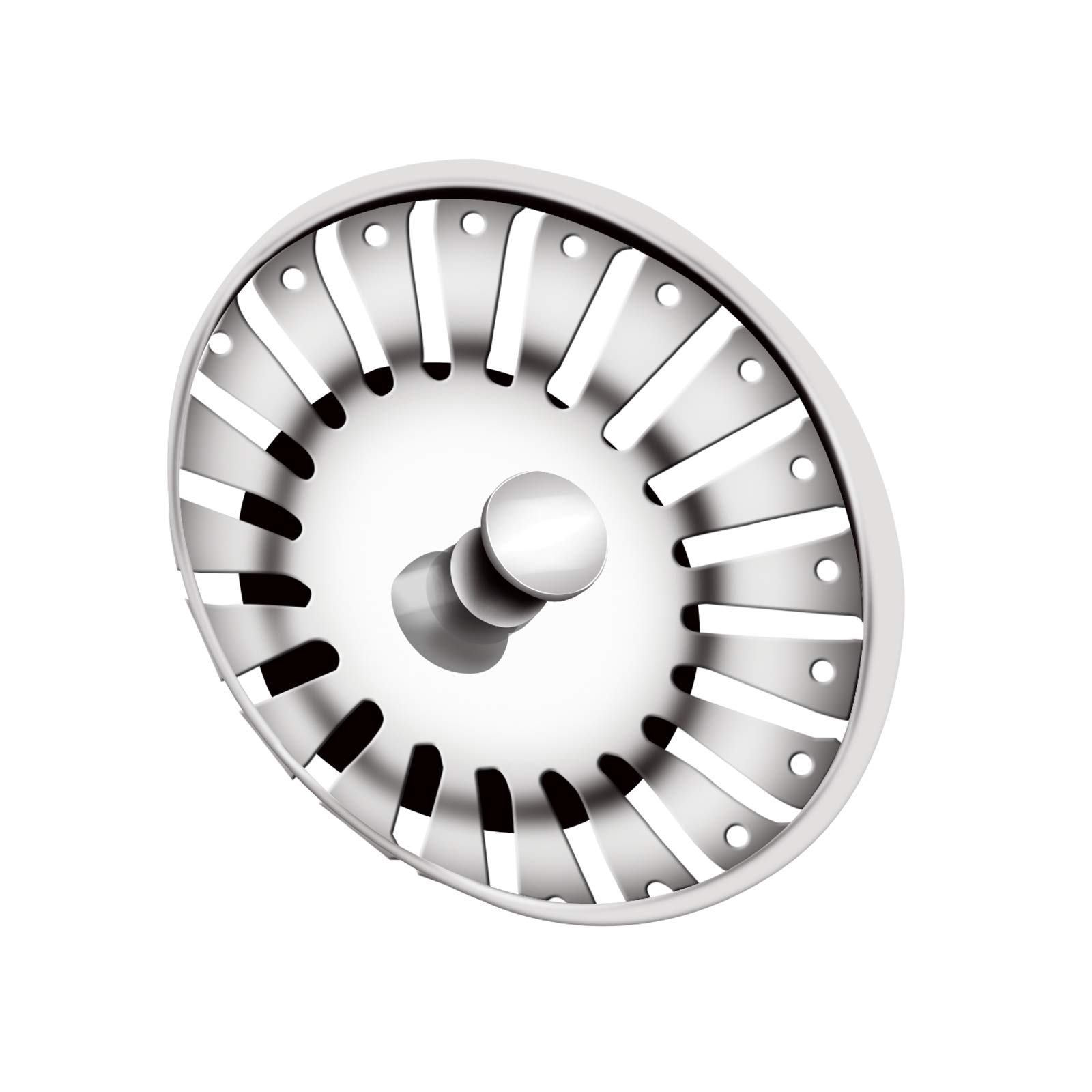 1 PC 84mm Kitchen Sink Plugs, Stainless Steel Kitchen Sink Strainer Plug Waste Stopper Sink Strainer Replacement Sink Plug Basket Strainer Sink Drain Filter for Kitchen Plugs Bathroom