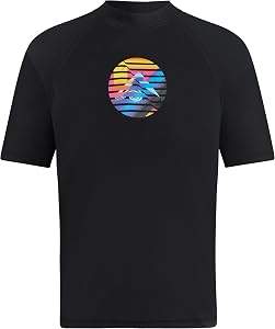Kanu Surf Boys' Paradise UPF 50 Sun Protective Rashguard Swim Shirt