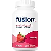 Bariatric Fusion Bariatric Multivitamin with Iron Complete Chewable | Strawberry | Post Bariatric Vitamins for Gastric Bypass and Sleeve Gastrectomy | One Month Supply