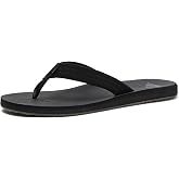 Quiksilver Carver Suede Flip Flops for Men, Arch Support Athletic Mens Sandals, Thong Mens Slides