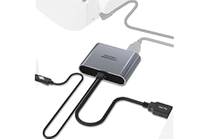 Orzero Smart Charging Adapter for Quest 3 Quest 2 - Unlock Unlimited Gaming Power with USB 3.0 Type A/C Link Cable, Quick Continuously Charging and No-Latency PCVR Gaming