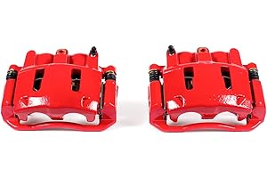 Power Stop Front S4606 Pair of High-Temp Red Powder Coated Calipers For Explorer, Ranger, Mazda B2300, Mazda B2300, Mazda B, Mazda B, Mazda B3000, Mazda B4000, Mountaineer [Model Specific]