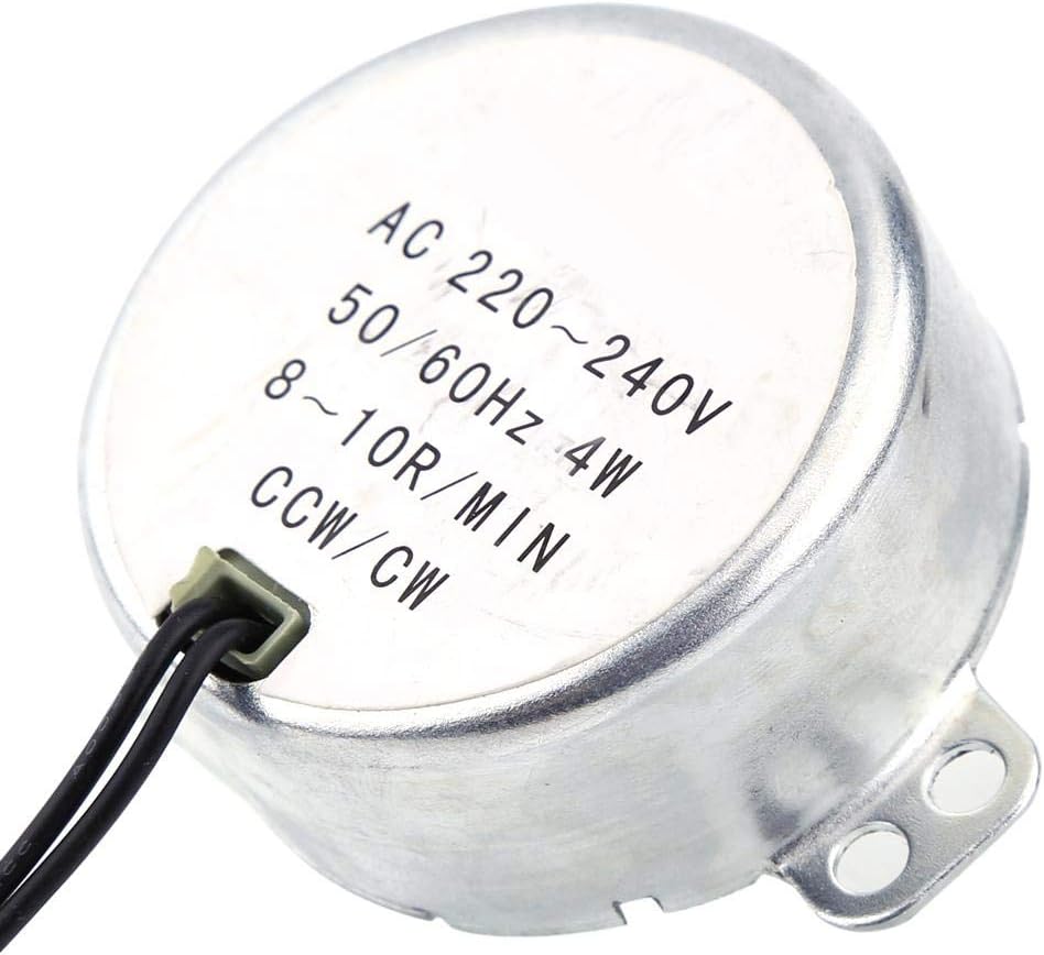 VIFER AC 220-240V Synchronous Motor, Electric Synchronous Motor Rotary Round Motor Synchronization Gear Motor 4W CW/CCW (8-10RPM) - Image 5